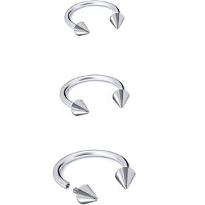 20g/18g/16g G23 Titanium Internally Threaded Nose Septum Horseshoe Hoop Earring Eyebrow Tragus Helix Daith Lip Rings Piercing Jewelry