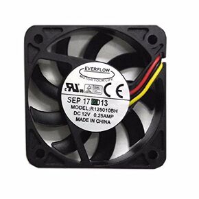 Everflow 12V DC 3 Pin Fans (50x10mm, High Speed)