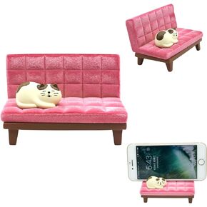 Cute Cat Animal Cell Phone Stand for Desk Sofa Miniature Smart Phone Holder Mount Dock for Office Home Decorative Figure