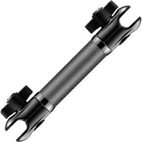 Tackform 12" Long 20mm Ball and Socket Arm DuraLock 20 Series Carbon Fiber Arm | Dual 20mm Sockets with Optional Anti-Theft Knobs | Black | Compatible with Bulletpoint
