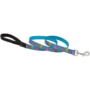 LupinePet Originals 3/4" Wet Paint 4-Foot Padded Handle Leash for Medium and Larger Dogs