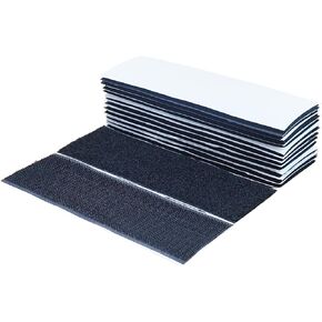 1 x 4 Hook and Loop Strip - 24 Pair Strong Back Adhesive Fasten Mounting Tape - White Interlocking Tape Mounting Tape