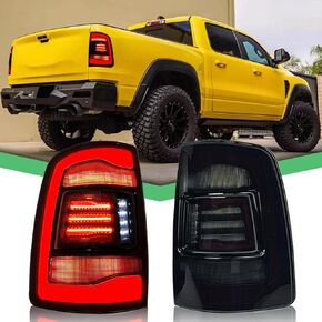 LED Tail Lights for 2009-2018 Dodge Ram 1500/2010-2018 Dodge Ram 2500 3500 Taillights Assembly with Turn Signal/Start-up Animation/Plug and Play (1 Pair)