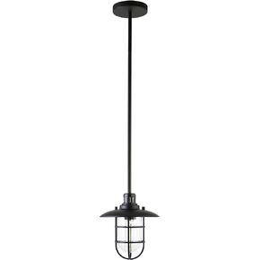 Bay Nautical Floor Lamp with Glass Shade in Brass/Clear