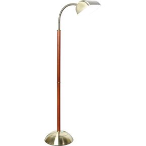 402051-07 Natural Daylight Battery Operated Cordless, Antique Brass Floor Lamp