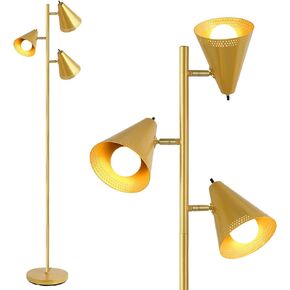 BoostArea Industrial Floor Lamp,Pole LED Standing Lamp with Metal Shade,Simple Corner Floor Lamps for Living Room, Bedroom, Home, Office,Farmhouse,Adjustable Rotating,E26 Socket,Bulb Not Included