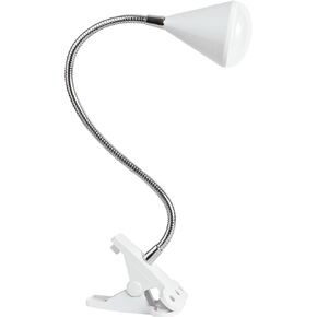 OttLite LED Cone Clip Lamp | Task Lamp, Desk Lamp | Sturdy Clip, Flexible Neck | Great for Home, Office, Work Space, Dorm