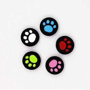 Silicone Thumb Stick Grips Cap Cover Joystick Thumbsticks Caps for PS4 Xbox ONE Xbox 360 PS3 PS2 Cat Dog Paw (B)