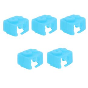 3D Printer Aluminium Heater Block Silicone Sock, 5 Pcs V6 Silicone Cover Fit for E3D V6 / Hotend Extruder