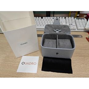 Quadro Travel Watch & Jewelry Case, Grey, QWC0001