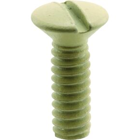 Prime-Line MP9015 Wall Plate Screws, #6-32 x 1/2 In., Steel Construction, Ivory, Oval Head, Slotted Drive (100 Pack)