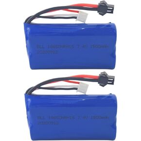 2PCS 7.4V 1500mah High-Rate Lithium Battery for H103 H105 H101 T2 Syma S033G UDI U12A QS 8019 8004 High-Speed RC Boat Spare Battery in Kuwait