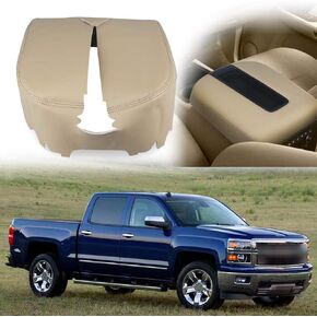 Compatible with Center Console Cover Armrest Cover Chevy GMC Avalanche Silverado Tahoe Suburban Yukon Yukon XL Sierra 2007-2013 (Leather Part Only)