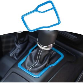 RT-TCZ for Wrangler JL Blue Gear Shift Trim Cover Frame for Jeep Wrangler JL JLU Gladiator JT 2018-2024 Blue Interior Accessories