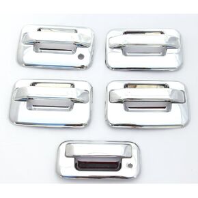 ABS Chrome Door Handle Covers Without Keypad and Tailgate Covers with Keyhole for 2004-2014 Ford F-150 (4 Doors)