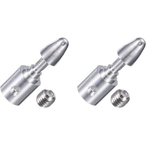MECCANIXITY RC Plane Airplane Spinners Propeller Adapter, 3mm Fastening Propeller Adapter Saver with 2 Machine Screws for Shaft Brushless Motor Speed Controllers, Pack of 2