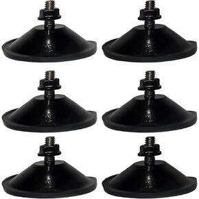 XJKJ Black M6 x 19 6-PCS Large Suction Cup Set of rsuction Cup Screw Thickened Suction Cups, Transparent PVC Suction Cups, with 5nut Screws, Super Strong Adhesive Glass Suction Cup Bracket (Black)