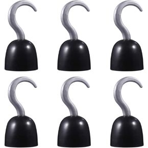 Pirate Hook 6pcs Pirate Toys Pirate Hook Pirate Captain Hook Hand Plastic Hook Pirate Costume Accessories for Halloween Christmas Pirate Accessories Party Halloween Pirate Costume Yule Gifts