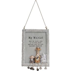 Roccadecor Safari Nursery Baby Boy Room Wall Decor, Gray Animals Jungle Nursery Elephant Giraffe Monkey Wall Art