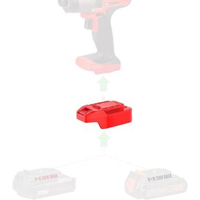 Adapter for Bauer 20V Tools - Compatible with Porter Cable 20V PCC680 and Black & Decker LBXR20 20V MAX (Not Older 18V) Batteries for Power Supply (No Charging Function) - 1 Adapter Only
