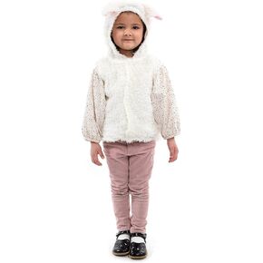 Little Adventures Animal Vest Costumes Dress Ups - Machine Washable Child Pretend Party and Nativity Outfits (Sheep, Age 8-12)