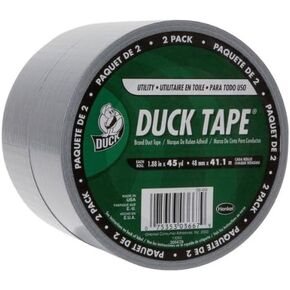 Duck Tape Brand 240924 Utility Duct Tape Basic Strength, 1-Pack 1.88 Inch x 10 Yard Silver
