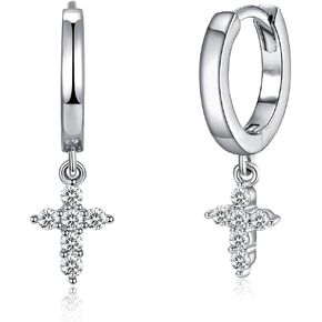 Moissanite Hoop Earrings for Women 925 Sterling Silver Diamond Earrings Cuff Dangle Earrings Drop Huggie Stud Earrings Gift
