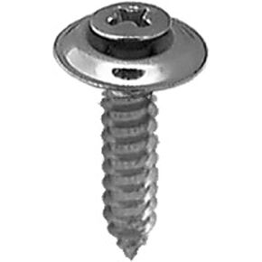 100#8 X 3/4" Phillips Oval #6 Head Sems Screw Chrome