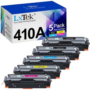 خرطوشة حبر بديلة 410A لخراطيش الحبر HP 410A 410X لاستخدامها في حبر HP Color Laserjet Pro MFP M477fnw M477fdw Toner M452dn (أسود سماوي أصفر أرجواني، 5 عبوات) in Kuwait