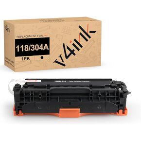 v4ink 1PK Remanufactured Toner Cartridge Replacement for Canon 118 CRG118 HP 304A CC530A Black Toner Ink for Canon ImageClass MF726Cdw MF8350CDN MF8580Cdw MF8380Cdw LBP7660Cdn Printer