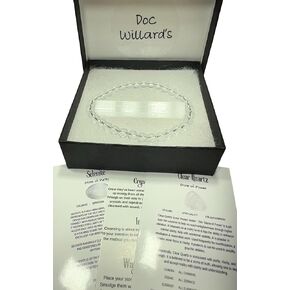 سوار كوارتز شفاف 6 مم مع سيلينيت مجاني للتنظيف، مجموعة أساور خرز كريستال كوارتز شفاف للنساء والرجال سوار كريستال مطاطي للشفاء الميتافيزيقي 7.25-7.50 بوصة in Kuwait