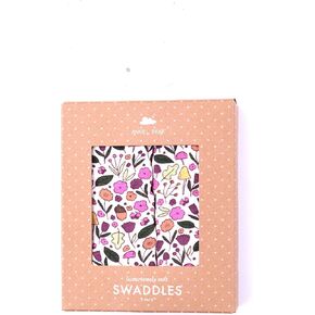 Angel Dear - بطانية قماط بزهور البلوط، طقم من قطعتين باللون الوردي in Kuwait