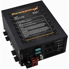 PowerMax 60Amp 12Vdc Charger Led Lighting Internal Fan with Reverse Polarity Protection and Built-in 3 Stage Charging