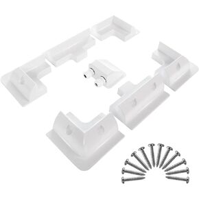 Solar Panel Mounting Brackets ABS Corner Bracket Kit 7PCS, Drill-Free Solar Panel Mounting ABS Brackets for RV, Caravans, Vehicles, Camper Vans, Sheds, Roof, Garages, Deck of Boats - White