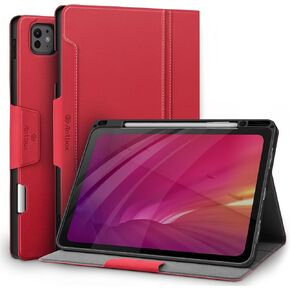 Antbox for iPad Pro 13 Inch Case M4(2024), Built-in Pencil Holder, Fully Supports Pencil Pro and Pencil (USB-C), Auto Sleep/Wake Function PU Leather iPad Pro 13 Case (Brown)