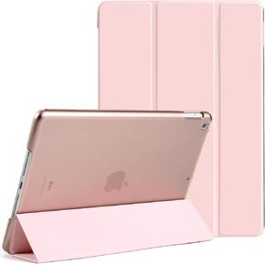 حافظة متوافقة مع آيباد الجيل التاسع 2021، حافظة خلفية شفافة من البولي كربونات لإيقاظ ونوم تلقائي لجهاز آيباد الجيل التاسع/آيباد الجيل الثامن (2020)/الجيل السابع (2019)، خفيف الوزن، أحمر in Kuwait