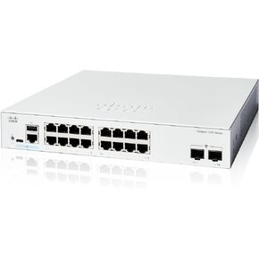 Cisco Catalyst 1200-16T-2G Smart Switch, 16 Port GE, 2x1GE SFP, Limited Lifetime Protection (C1200-16T-2G)