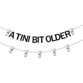 Birthday Banner Pre-Strung Martini Party Decorations A Tini Bit Older Martini Bar Party Supplies