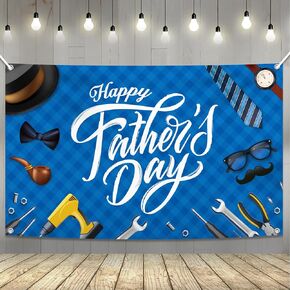 XtraLarge, Happy Fathers Day Banner - 72x44 Inch, Happy Fathers Day Sign for Fathers Day Party Supplies, Happy Fathers Day Backdrop for Fathers Day Decorations, Fathers Day Gift