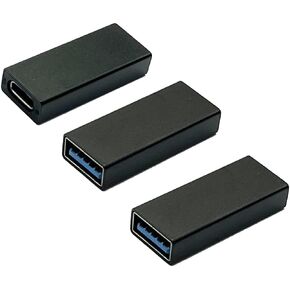 Seadream USB C 3.1 Female to USB 3.0 A Female Adapter 3Pack USB A to USB C Female to Female Adapte Double-Sided 5Gbps Support Data Sync and Charging