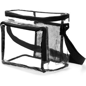 Youngever Large Clear Bag, Stadium Approved Clear Bag, Adjustable Cross-Body Strap Clear Plastic Bag
