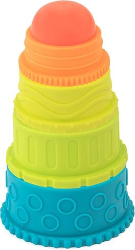 أكواب Sassy Eco Stack n 'Nest | مصنوع باللون الأخضر باستخدام البلاستيك النباتي | 6+ أشهر in Kuwait