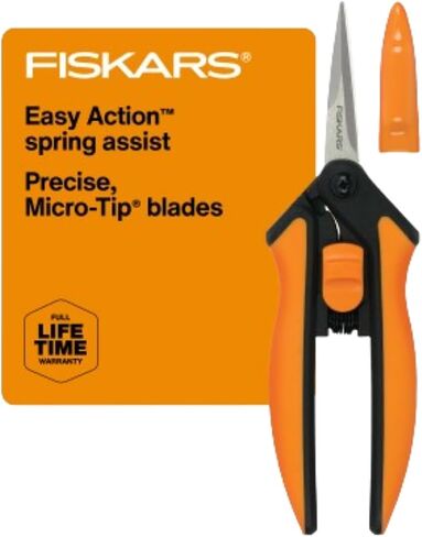 Fiskars Micro-Tip Pruning Snips Garden Clippers - Plant Cutting Scissors with Sharp Precision-Ground Non-Stick Blade - 2-Count in Saudi Arabia