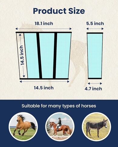 Huimpet Premium Horse Fly Boots, Ultimate Protection Set for Horse Legs - Breathable Mesh, Stay-on Design, Stomp Reduction (Set of 4)-Green in Kuwait