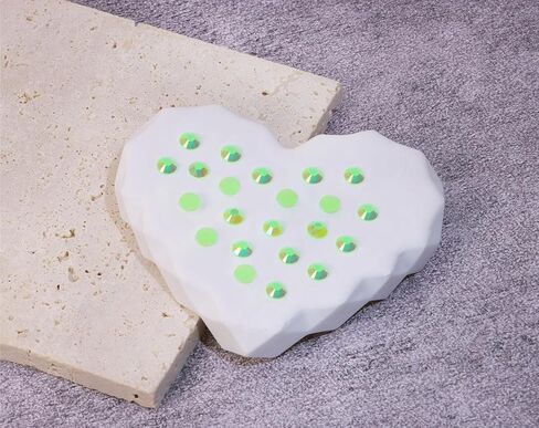 Resin Flatback Rhinestones Gemstone Beads Round Crystal Gems Diamond for Nail Art Project Bottle Cup Shoes Clothing Jewelry Card Making Craft Decoration, 2000PCS (4mm, Green AB) in Kuwait