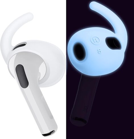 elago 4 Pairs AirPods 3 Ear Hooks Covers - [Added Storage Pouch] Comfortable and Secure Fit, Improved Sound Quality, Precise Cutout Design, Accessories Compatible with AirPods 3rd Generation (White) in Saudi Arabia