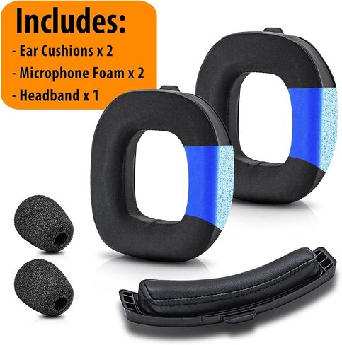 A50 Mod Kit Gen 4 - وسادات أذن من جل التبريد متوافقة مع سماعات Astro A50 Gen 4 I وسادات الأذن / عصابة الرأس / وسائد الأذن البديلة / رغوة الميكروفون - غير مناسبة لـ A50 Gen 3 (قماش حريري رائع) in Kuwait