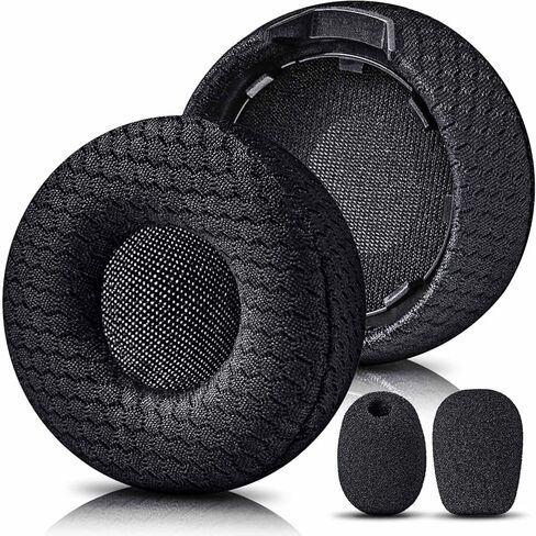 Engage 75 Earpads - Compatible with Engage 75/65 Headset I Breathable Mesh Replacement Ear Cushions with Microphone Foam - NOT FIT Engage Convertible and Engage Mono Version Model in Saudi Arabia