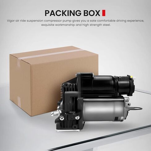 مضخة ضاغط تعليق هوائي VIGOR متوافقة مع سيارة Benz CL550 CL600 CL63 CL65 AMG S350 S400 S550 S600 S63 AMG، رقم القطعة الأصلية 2213200304، 2213200704 in Kuwait
