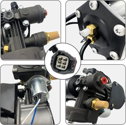 مضخة ضاغط التعليق الهوائية VIGOR متوافقة مع 2006-2012 Range Rover L322 HSE Supercharged Hitachi Type Car OEM رقم LR025111، LR010376، LR011839، LR041777 in Kuwait